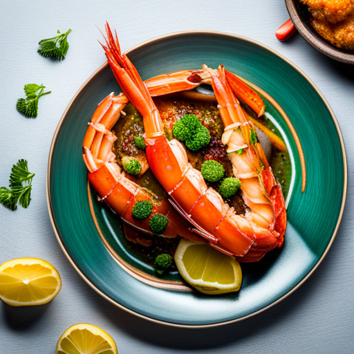 Delicious dish of Shrimp and garlic 91596